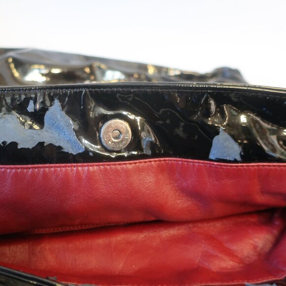 Authentic Chanel Black Interlock CC Patent Leather Bonbons Shopper Tote Handbag - Picture 10 of 16